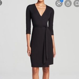 DVF black wrap dress
